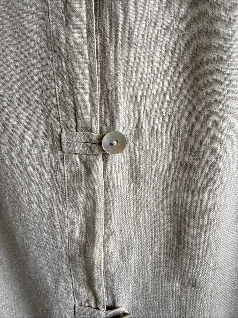 PA Company Light Taupe Button Front 100% Linen Jacket size M/L - Picture 4 of 7